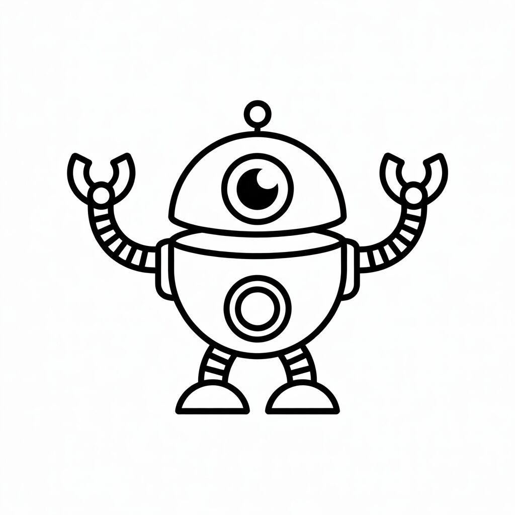 disegno robot da colorare