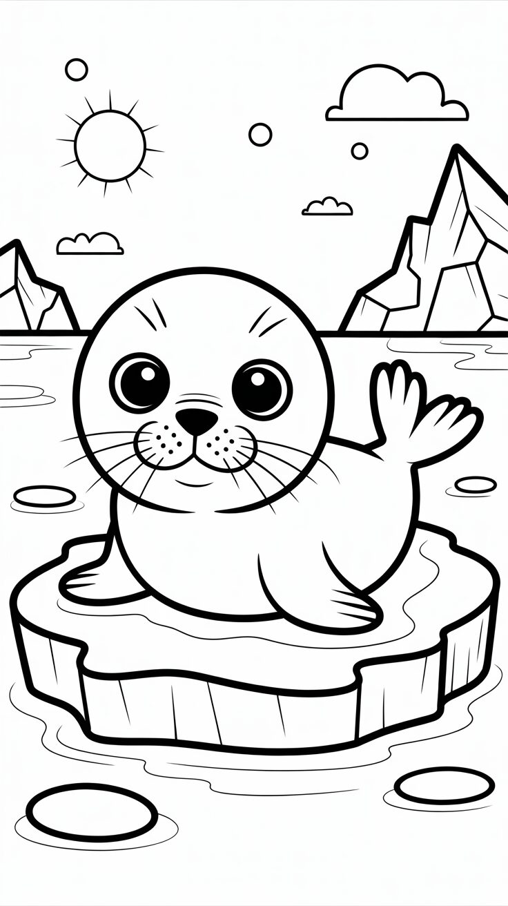 foca disegno colorato