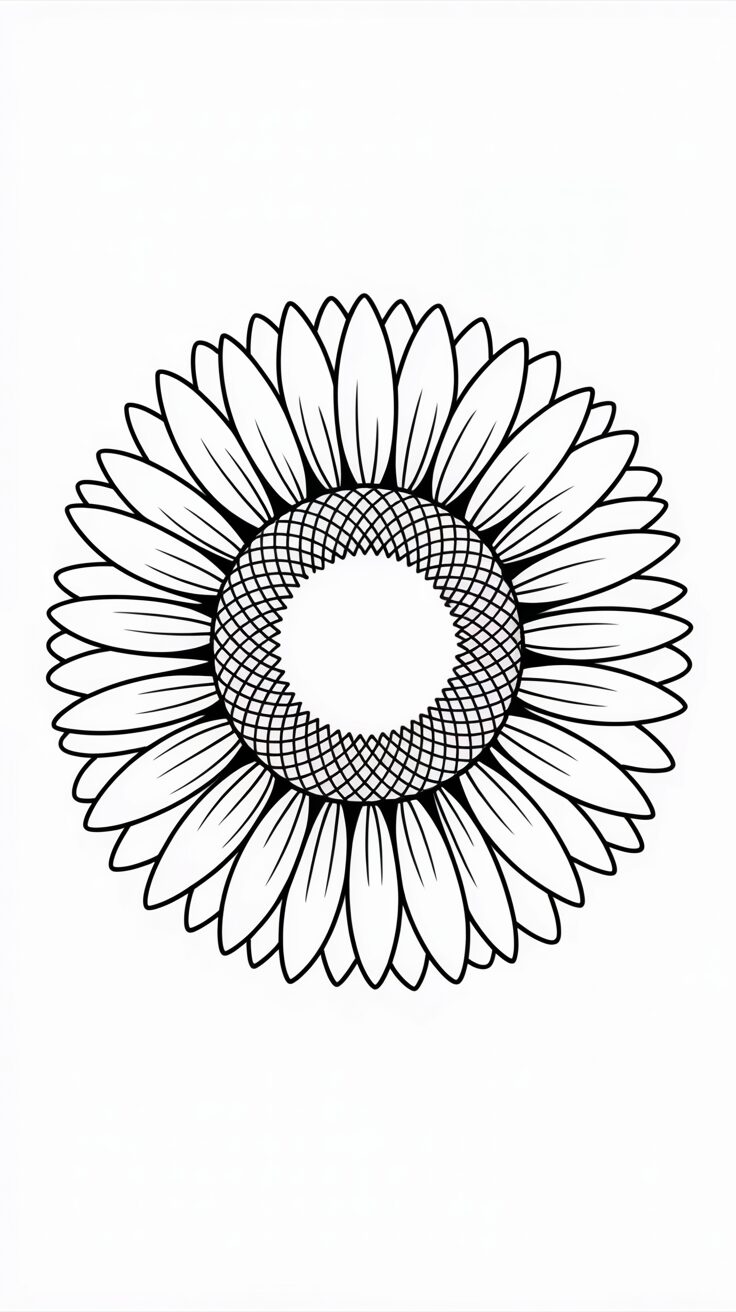 girasole disegno semplice