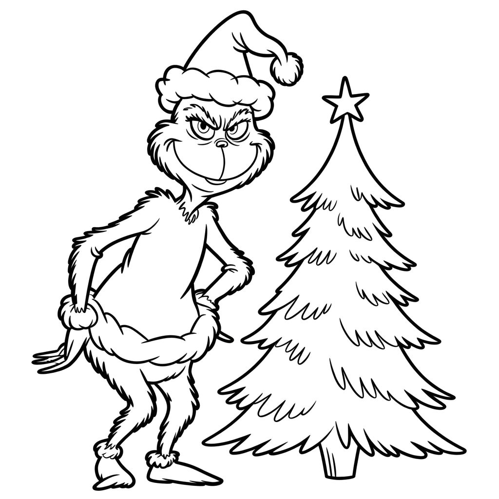 disegno grinch da colorare