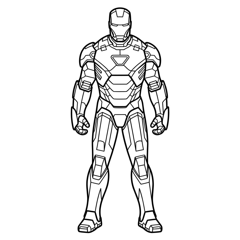 disegni da colorare iron man
