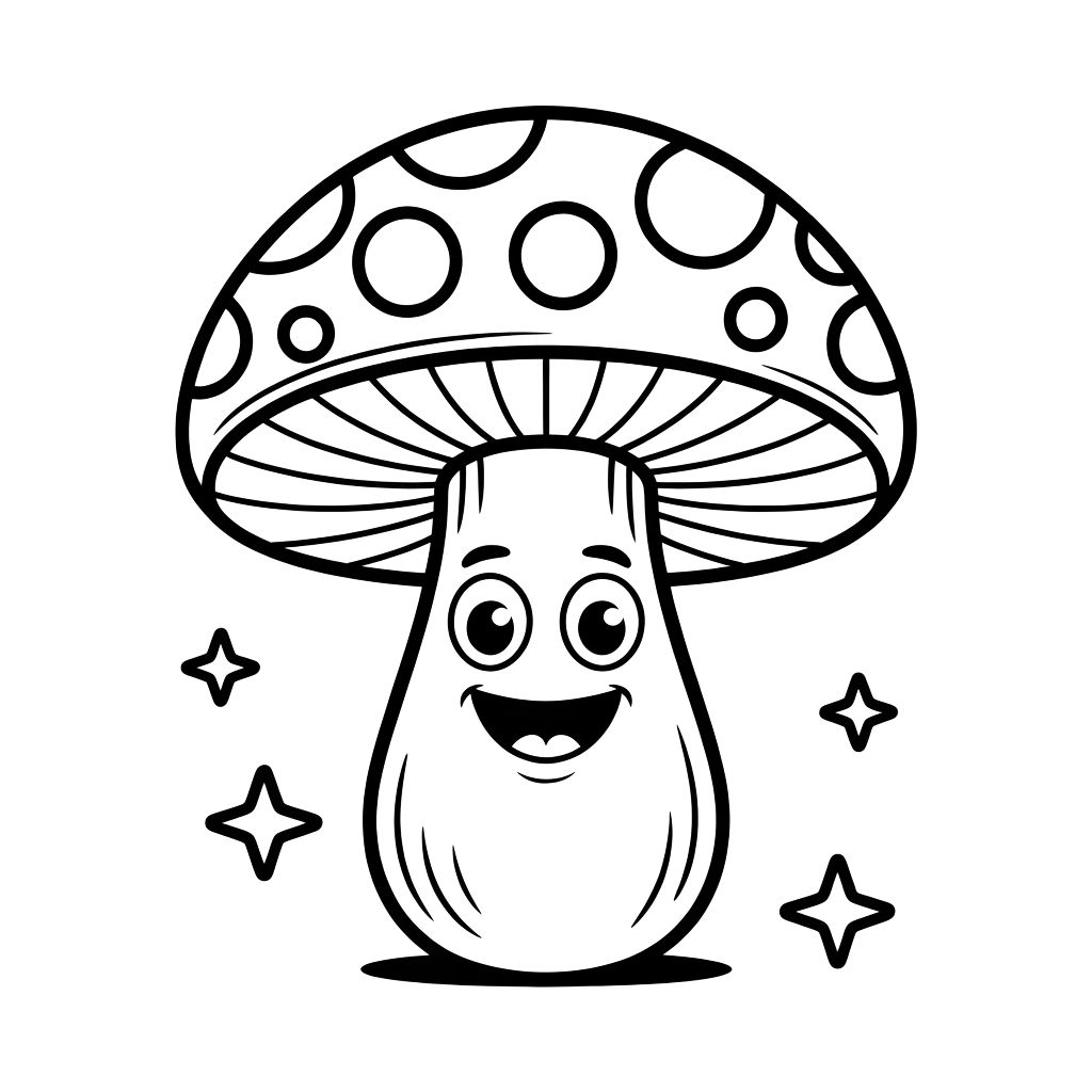 disegni funghi da colorare