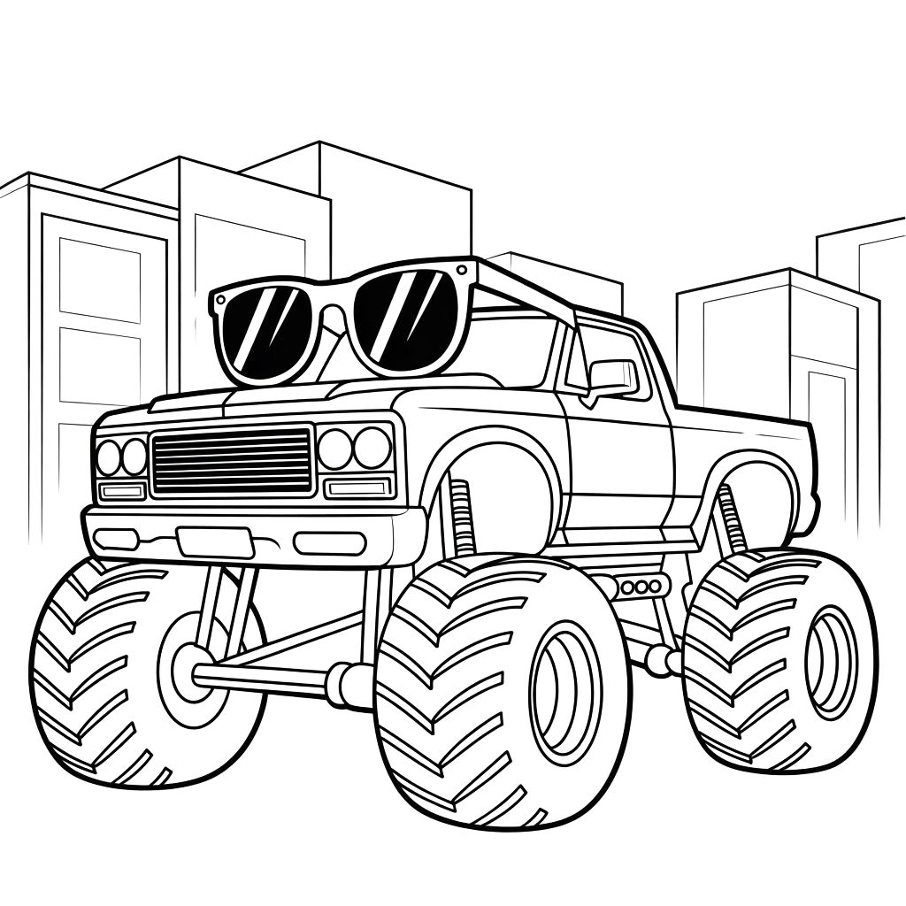 monster truck da colorare pdf