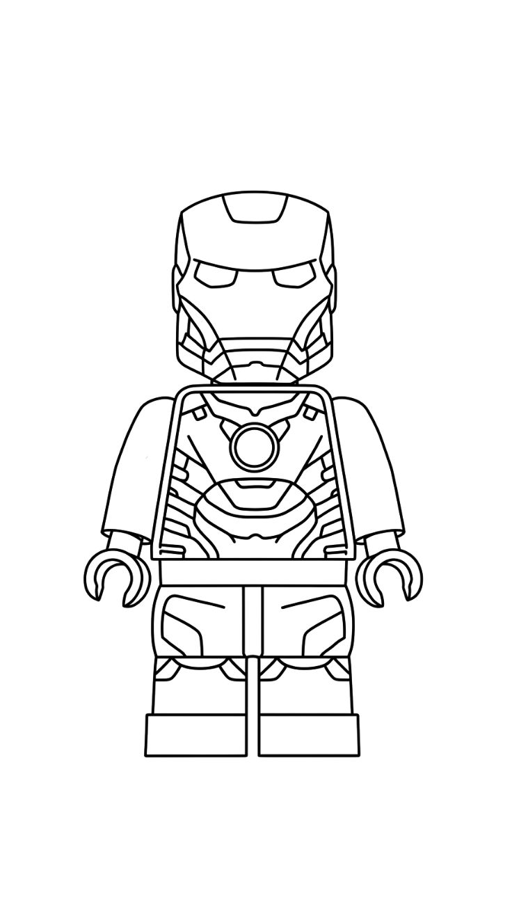 lego ironman da colorare