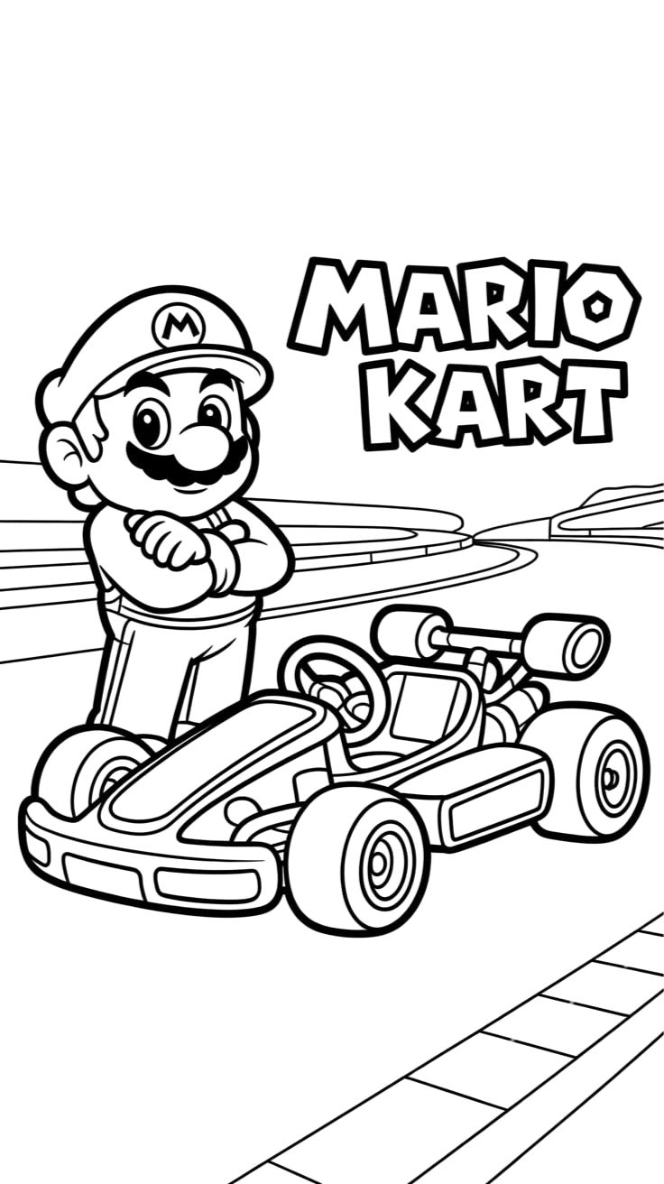 personaggi di mario kart da colorare