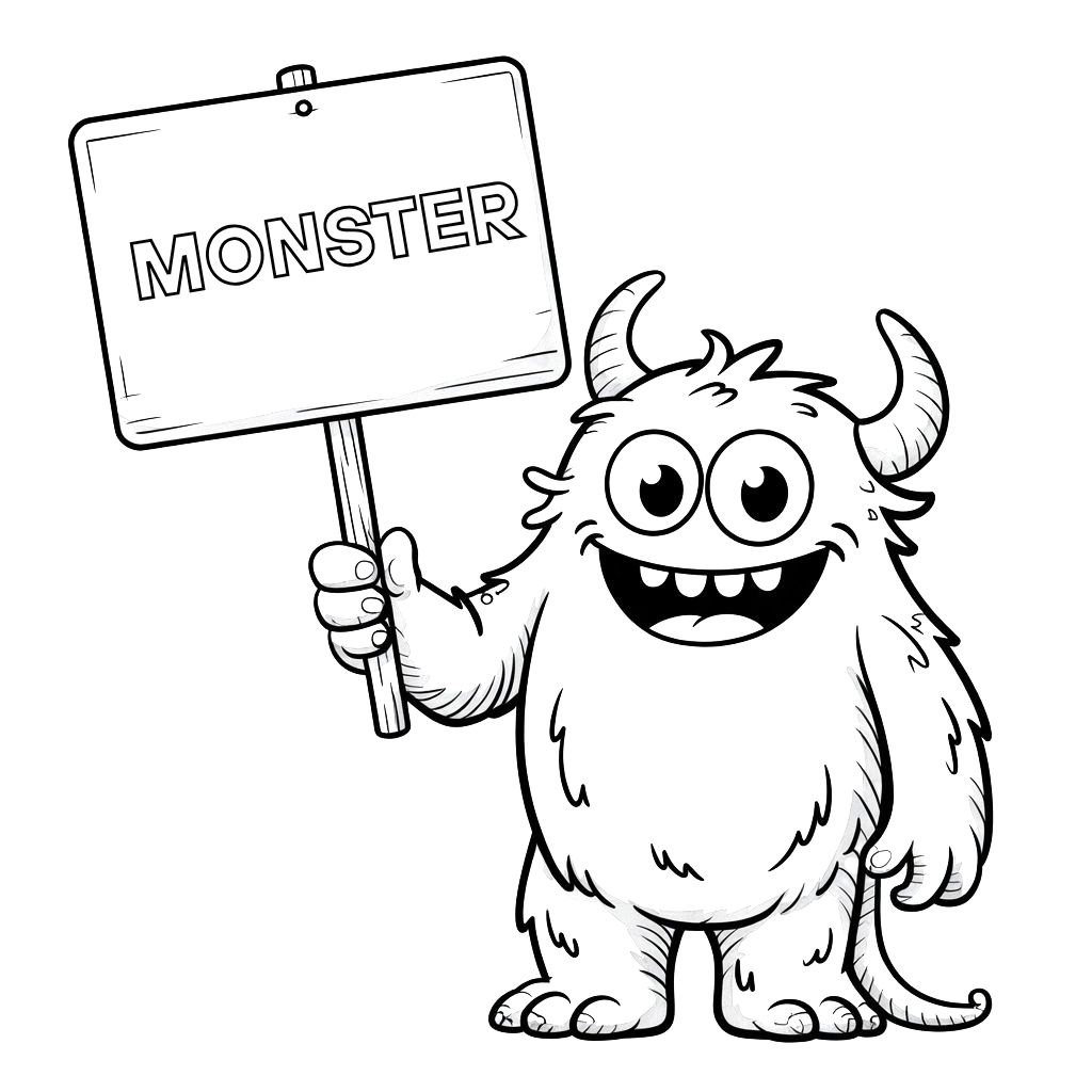 mostro da colorare e stampare