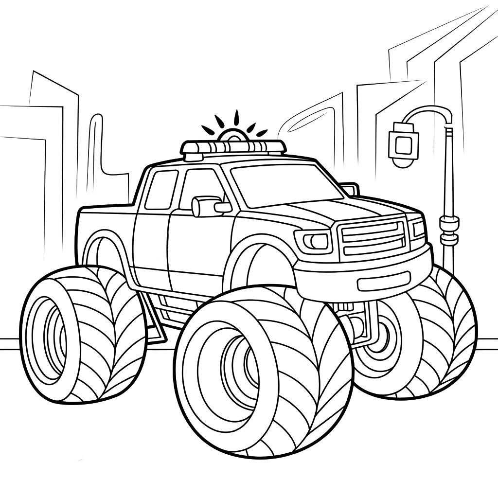 monster truck da stampare e colorare