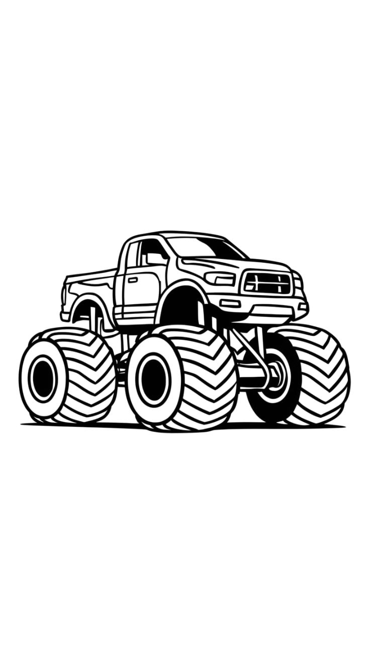 disegni da colorare di monster truck
