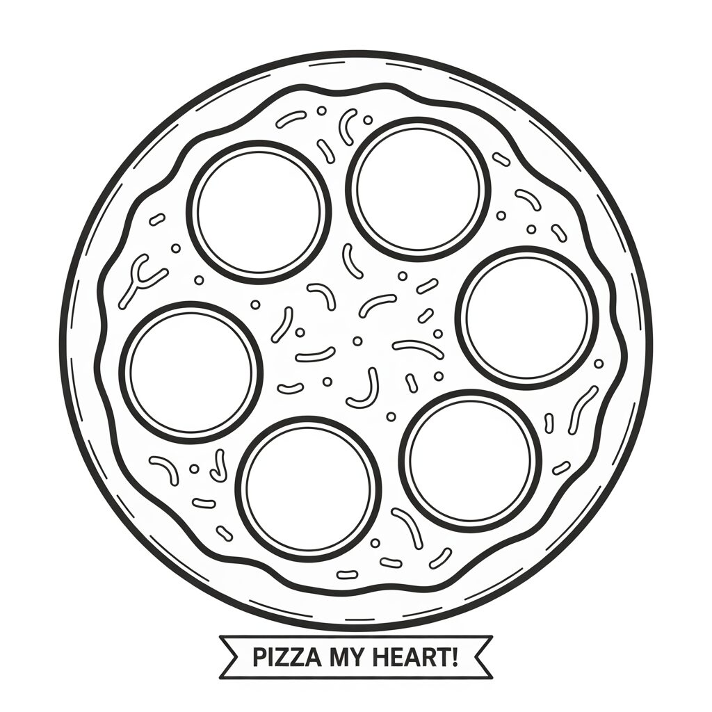 disegno pizza da colorare