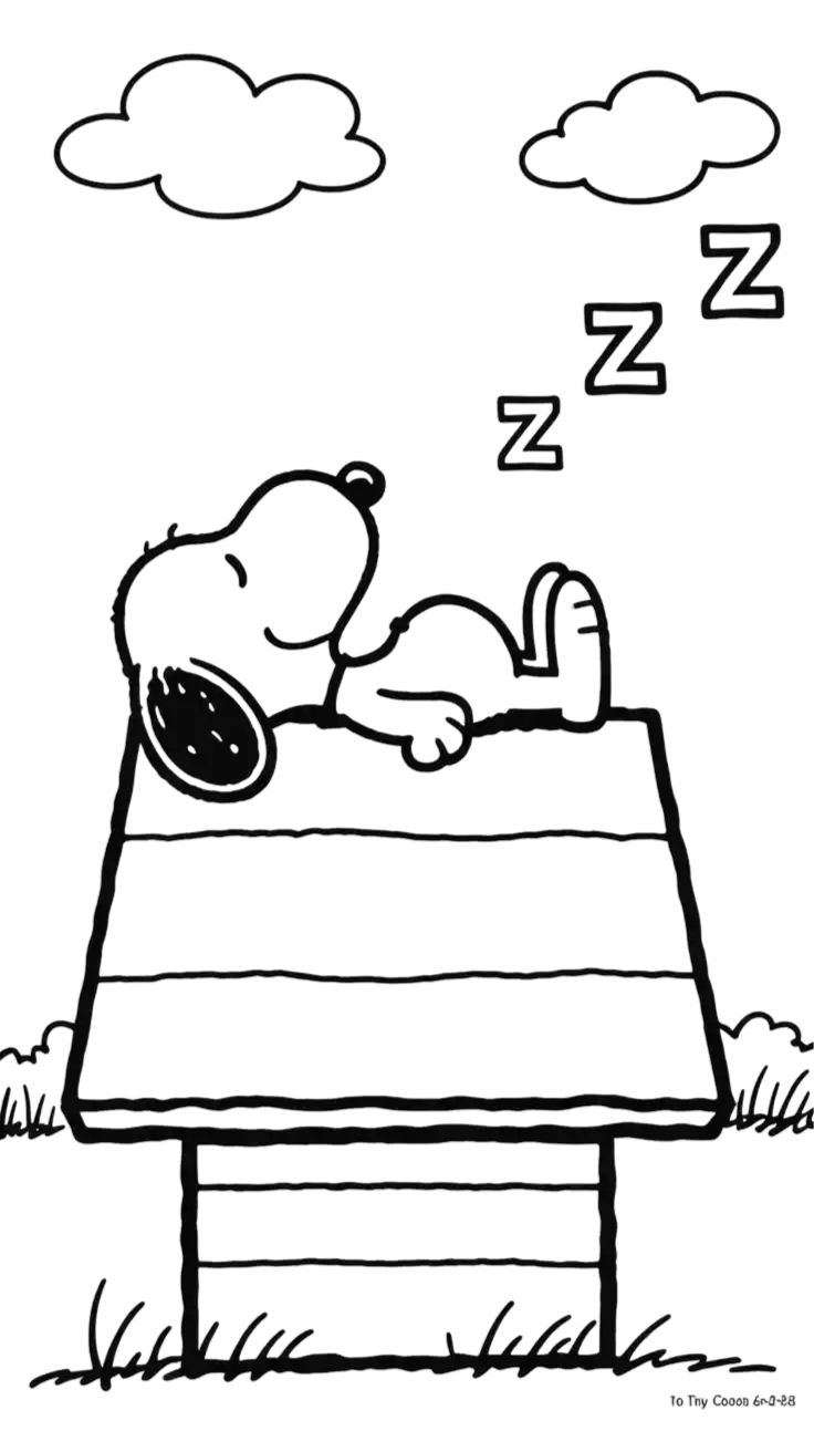 disegni da colorare di snoopy