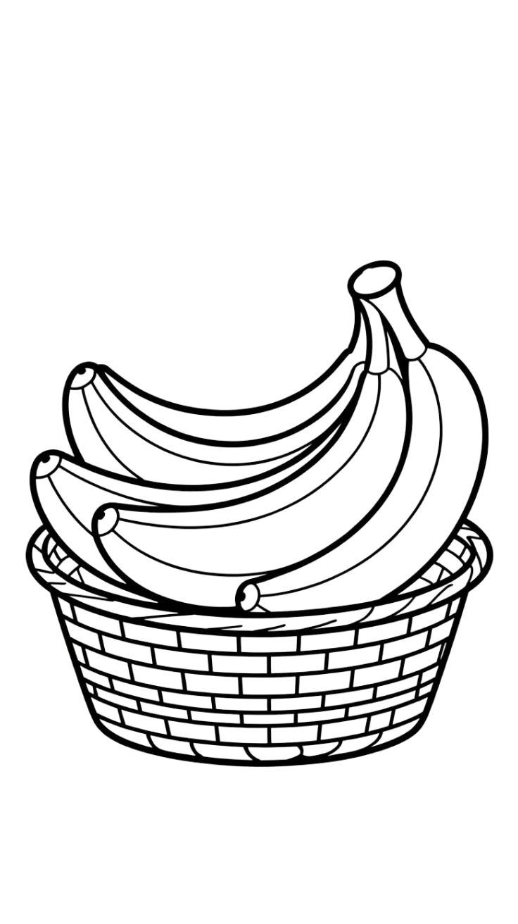 immagine banana da colorare