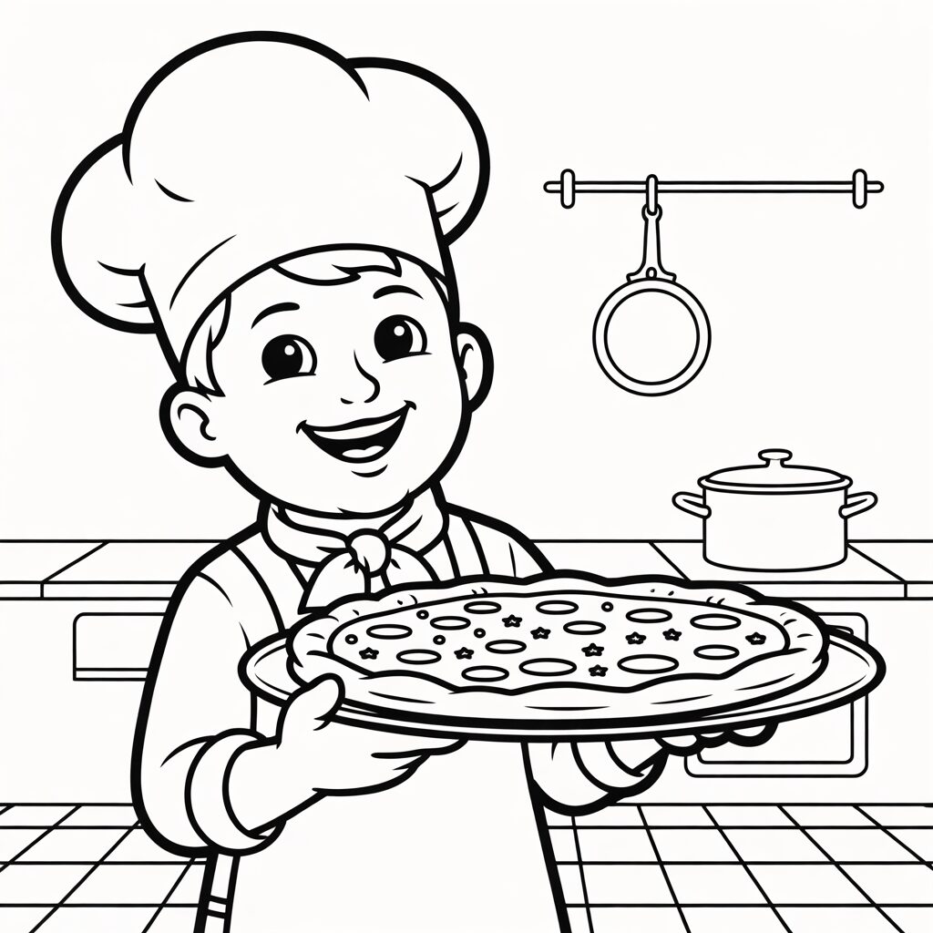 disegni da colorare pizza