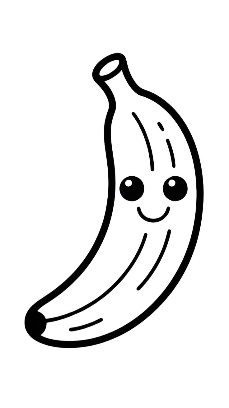 Disegni di banana da colorare