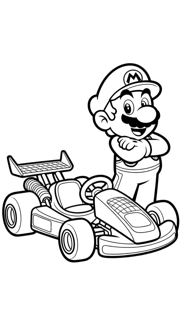 disegni di mario kart da colorare