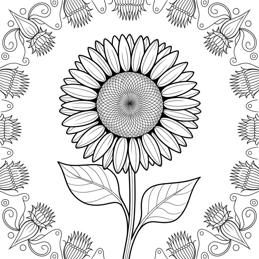 disegni di girasoli