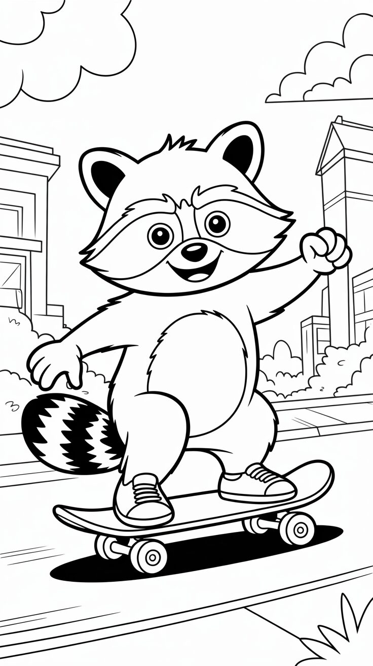 disegno procione stilizzato