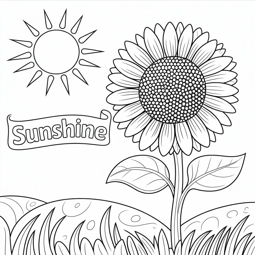 disegno di un girasole