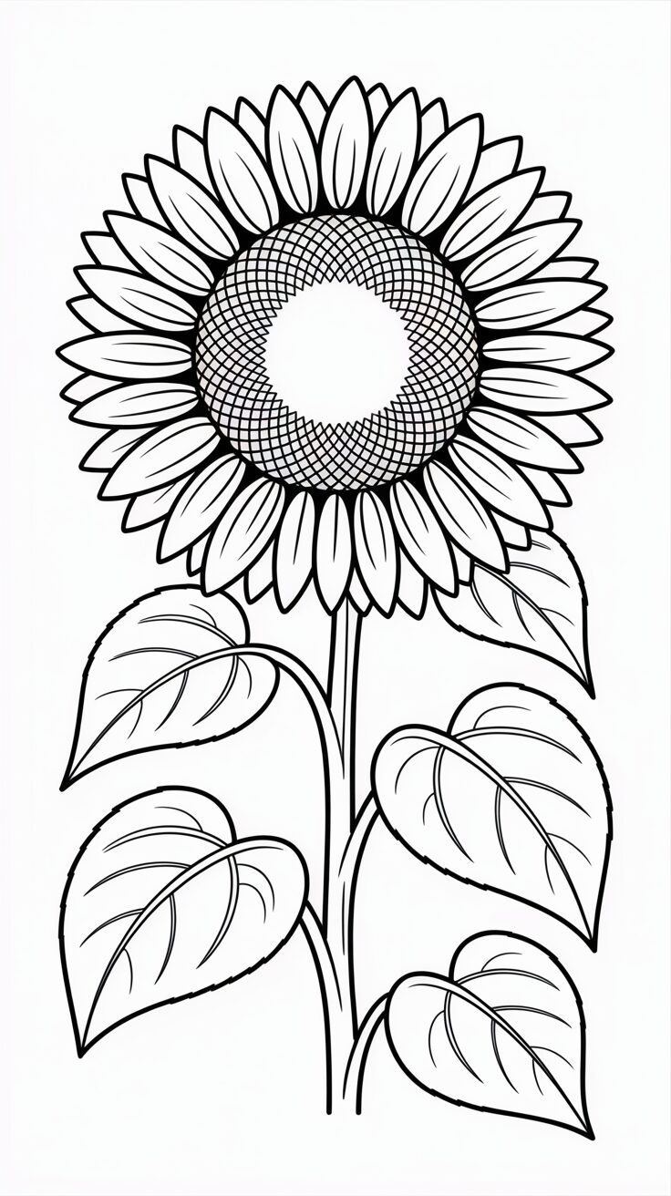 disegnare girasoli