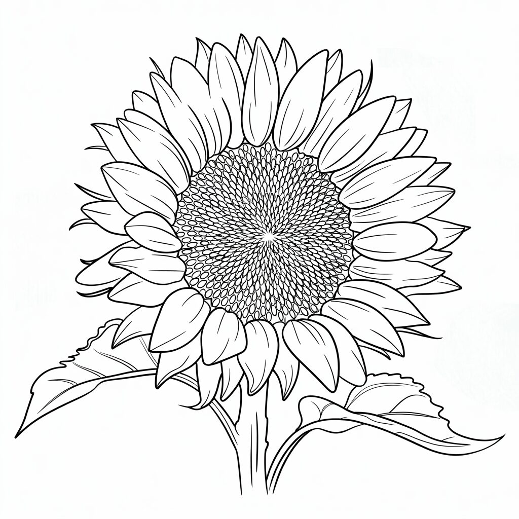 disegno di girasoli