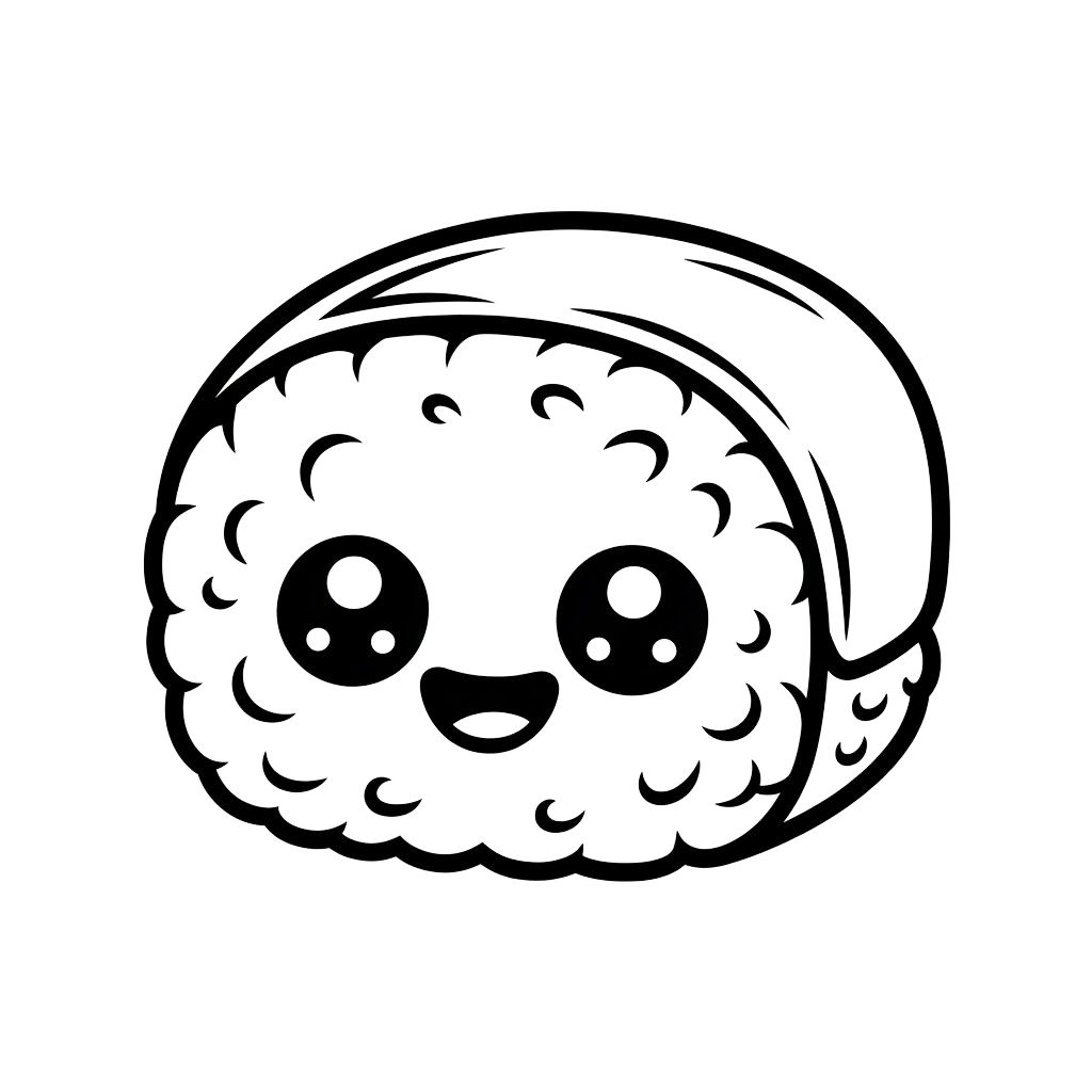 sushi disegni kawaii da colorare e stampare