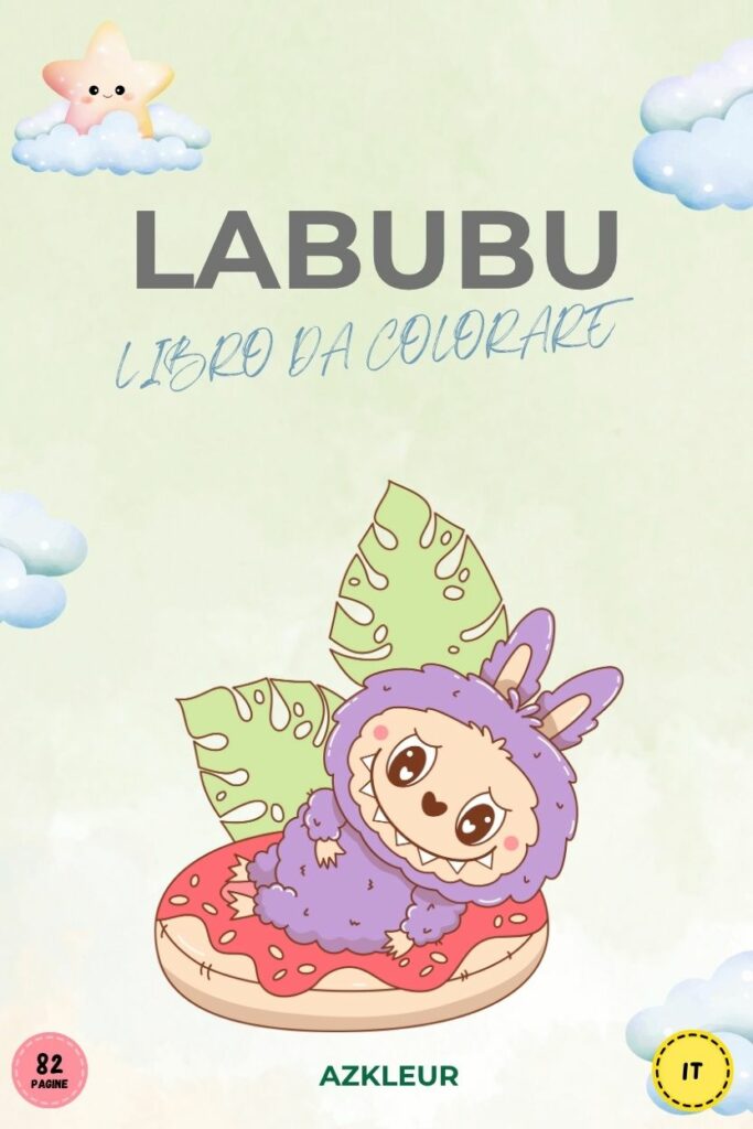 82 pagine Labubu libro da colorare