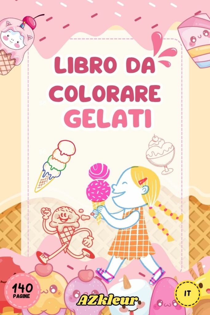 140 pagine Libro da colorare di gelati