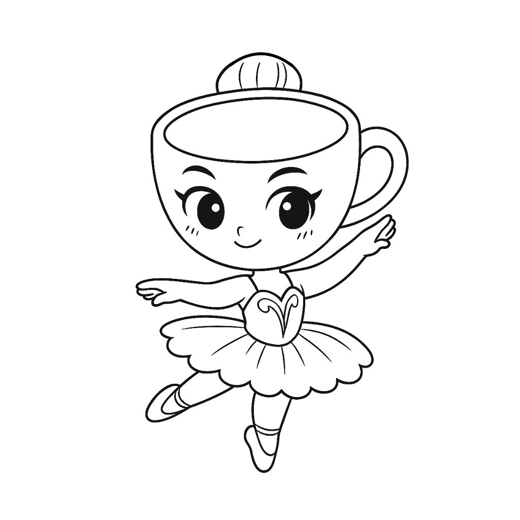Ballerina Cappuccina disegno da colorare gratis