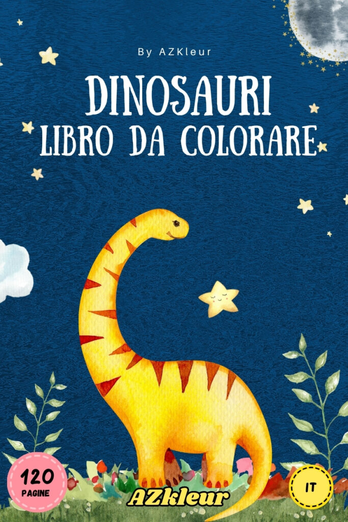 120 Pagine da Colorare di Dinosauri