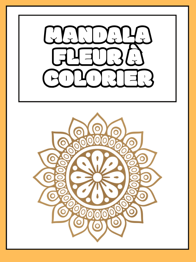 Mandala Fleur à colorier étape par étape