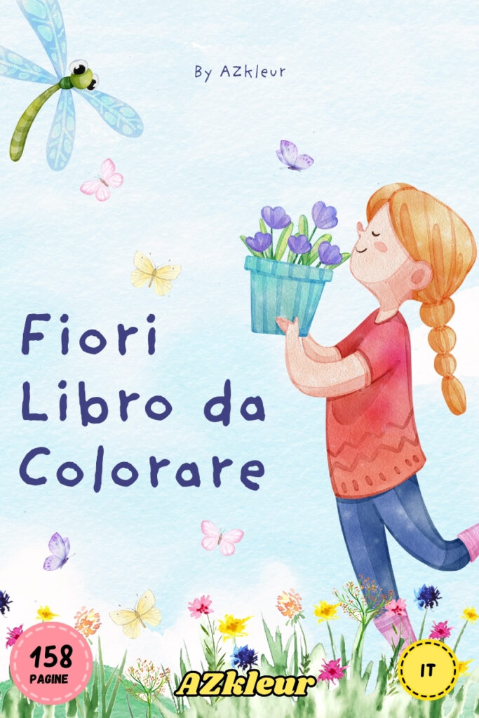 158 Pagine di Fiori da Colorare