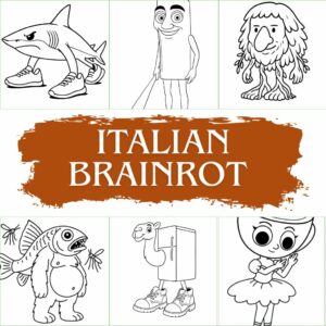 Italian Brainrot da colorare