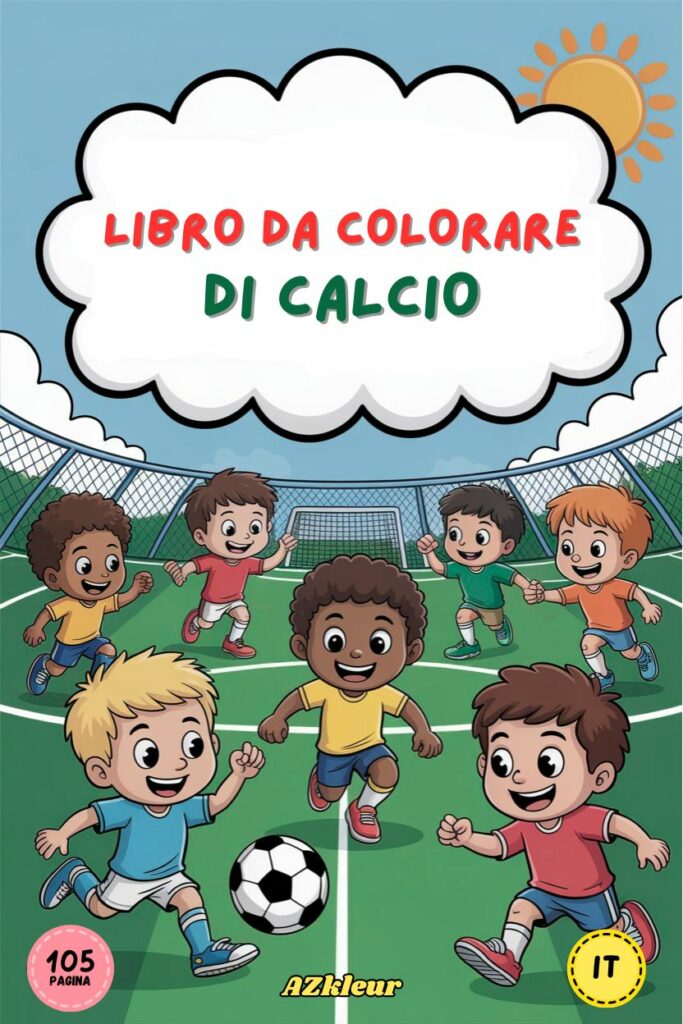 105 Pagine di Disegni da Colorare sul Calcio