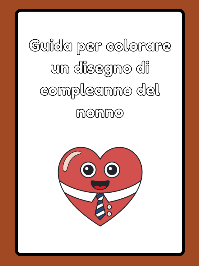 Guida per colorare un disegno di compleanno del nonno