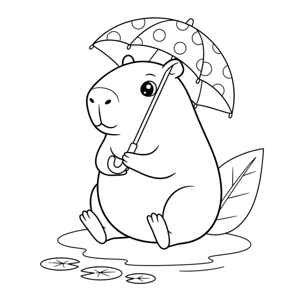 disegni da colorare di capibara