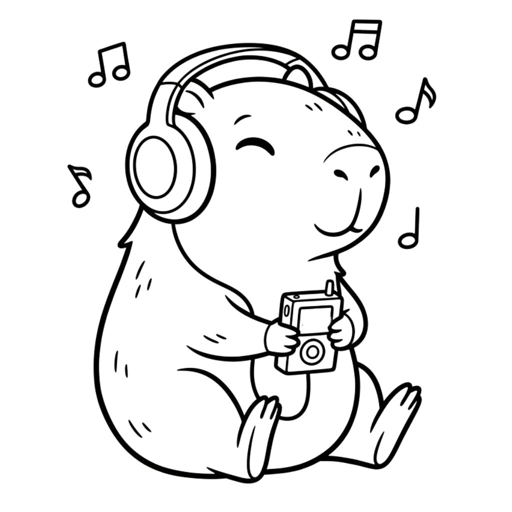 disegni da colorare capibara