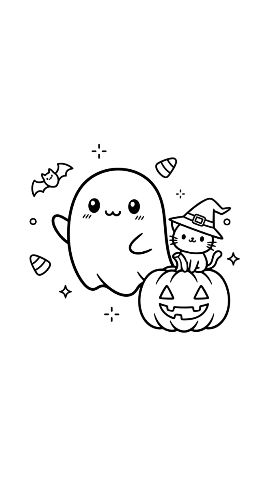 disegno da colorare Halloween carino