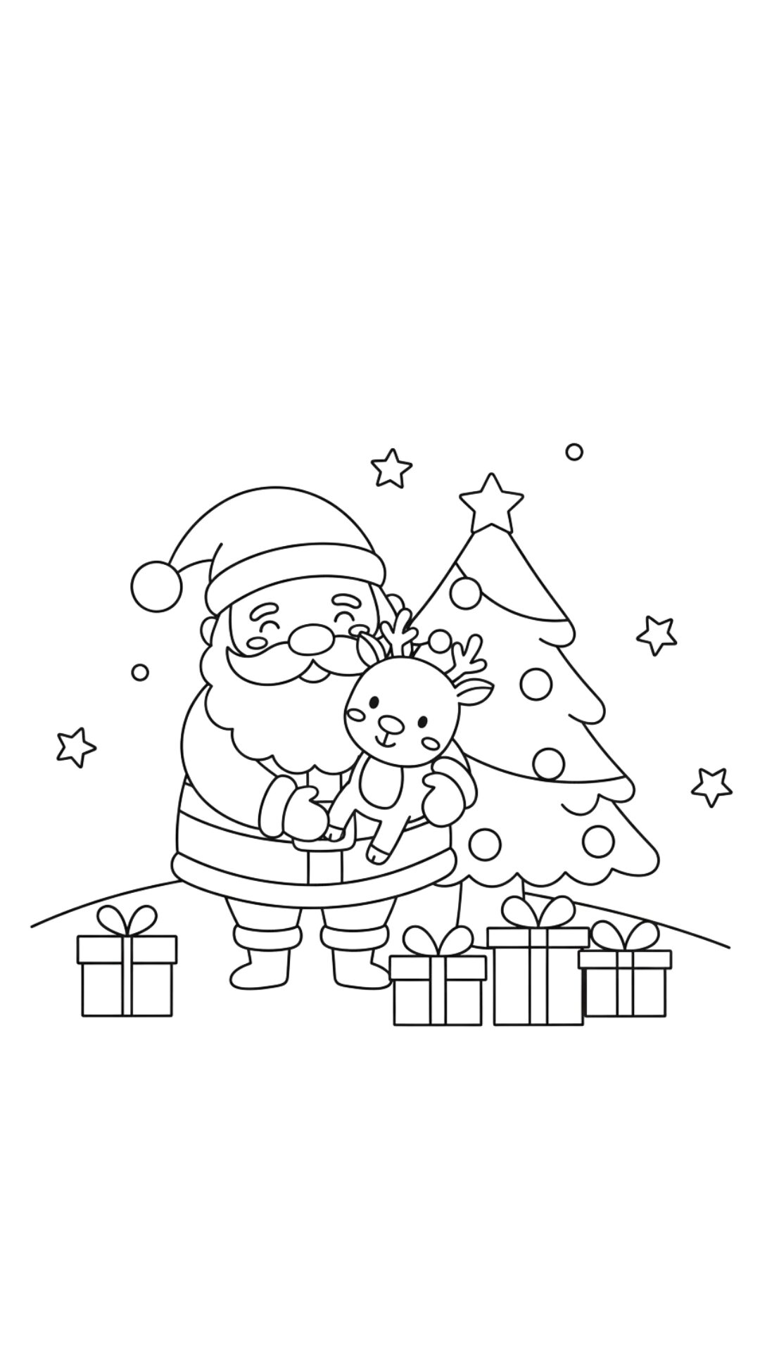 disegno da colorare Natale carino