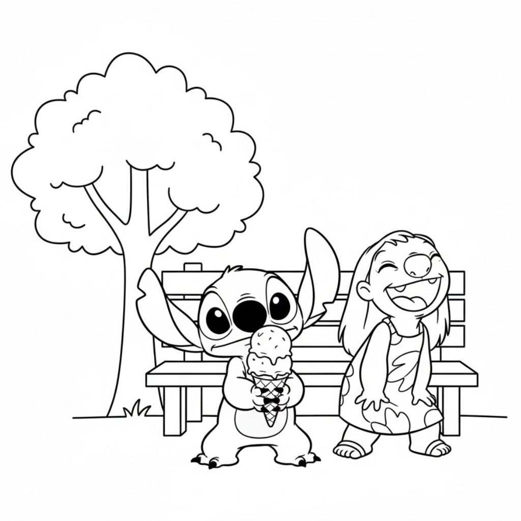 Pagine da colorare Lilo e Stitch