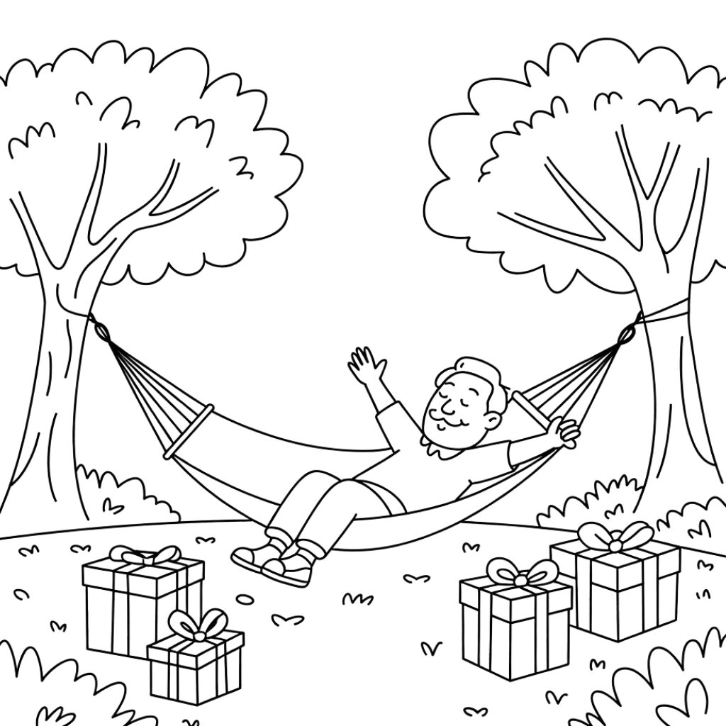 pagina da colorare nonno compleanno