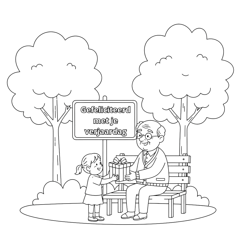 compleanno nonno da colorare